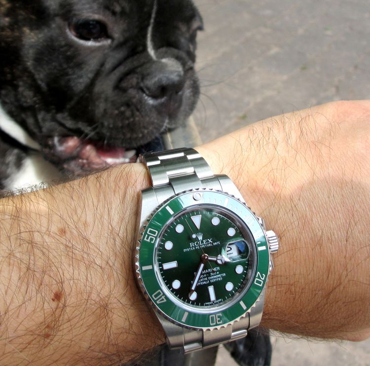 Green Submariner Rolex Wristshot