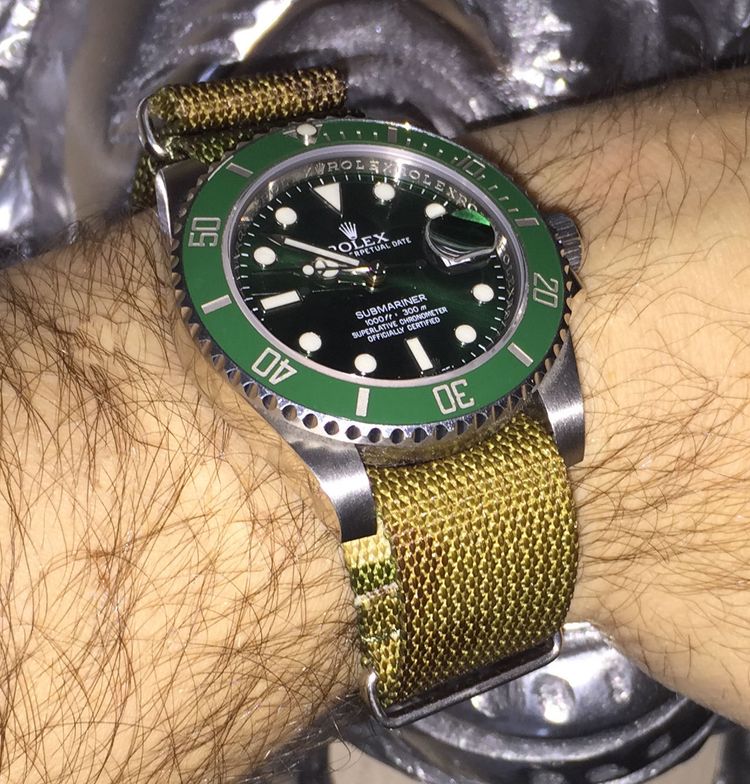 Rolex Submariner Hulk with Nato Strap