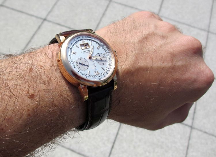 A. Lange und Söhne Datograph on the wrist