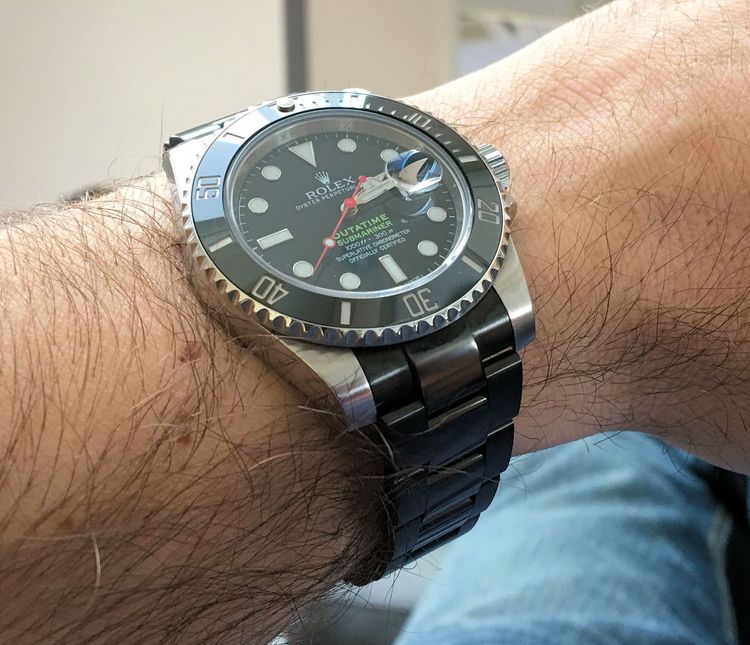 Rolex Submariner schwarzes Armband