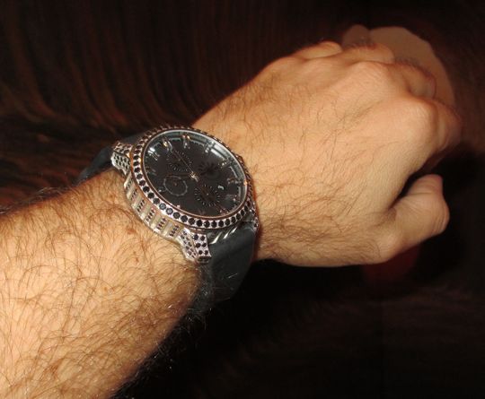 Martin Braun Uhr Falcon Claw mit schwarzen Diamanten
