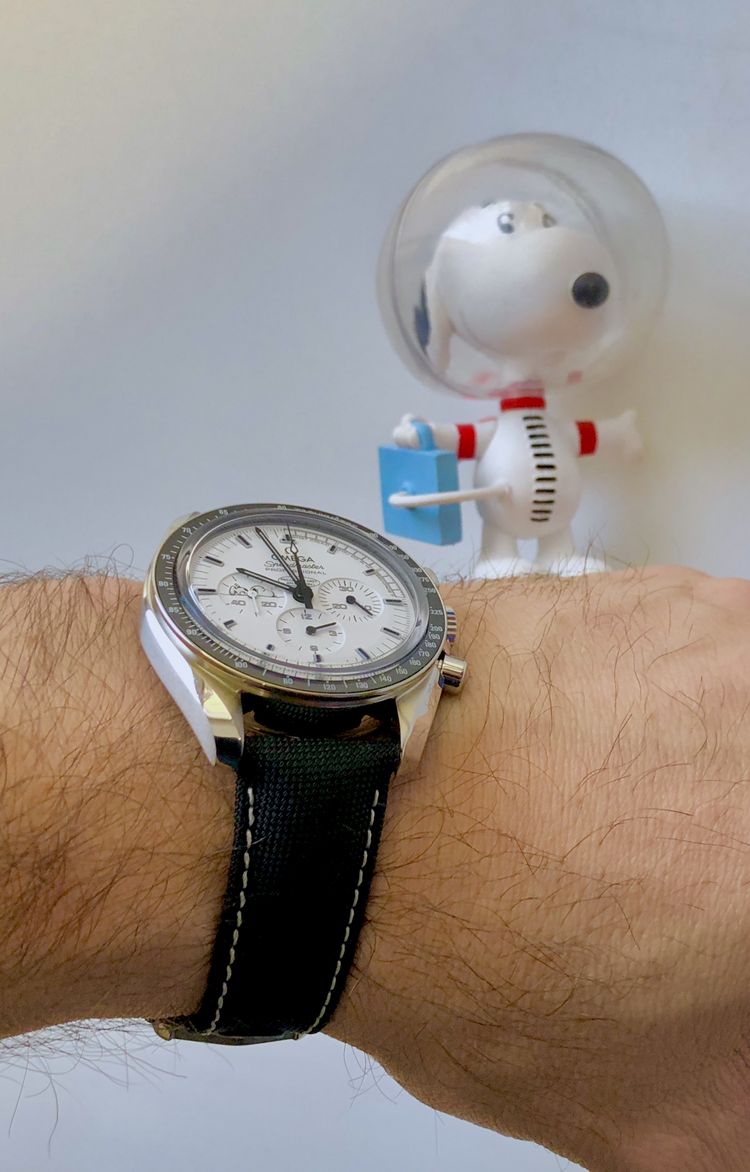 Omega white Snoopy Watch