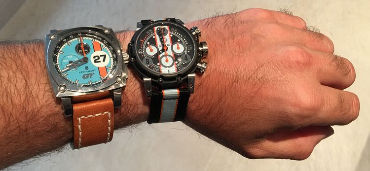 Vergleich Gulf Style Uhr BRM vrs. Steinhart