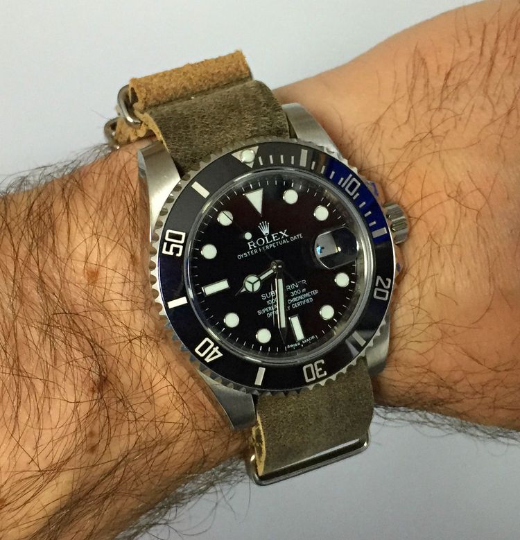 Rolex Submariner Zulu Strap Wristshot