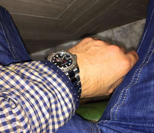 Rolex Yacht Master Uhr mit Jeansblauem Zifferblatt in Sonnenschliff