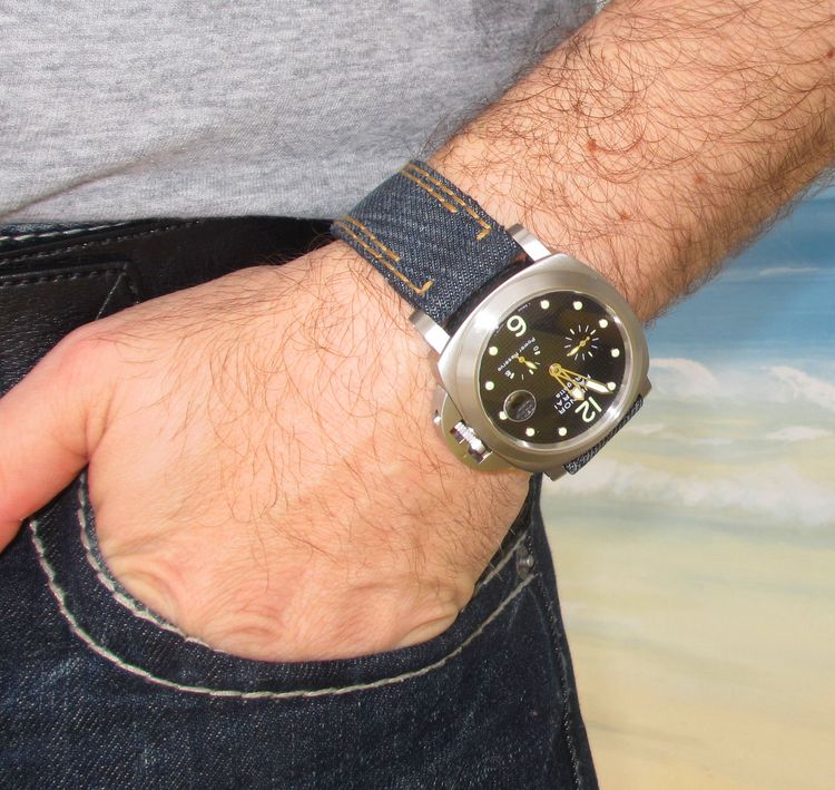 Panerai 222 mit Jeans Armband