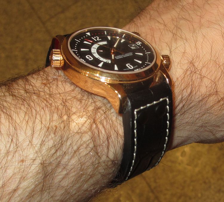 Jaeger LeCoultre Memovox Uhr Rosegold Wristshot