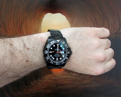 schwarze Rolex GMT Wristshot