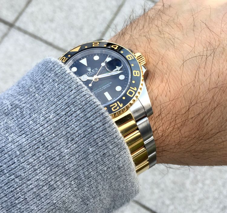 Rolex GMT Master II 116713LN on the wrist