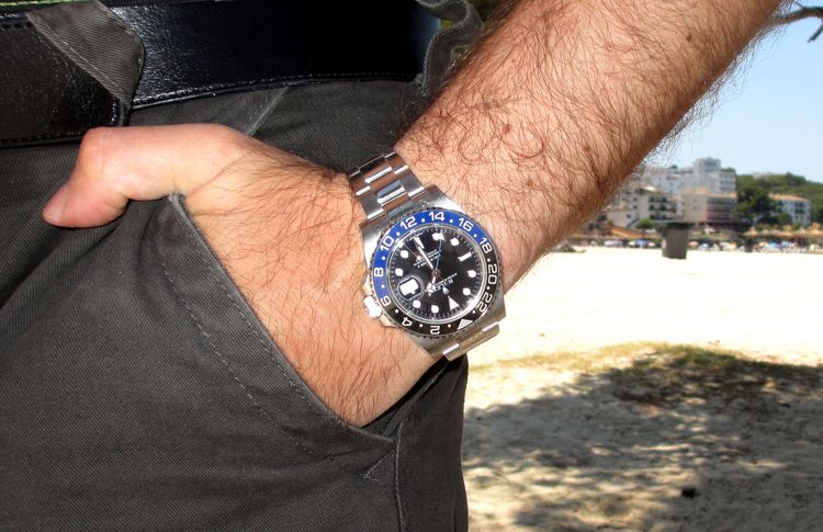 Rolex GMT Master II mit blauschwarzer Lünette