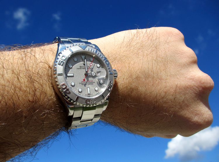 Rolex Yachtmaster on the wrist