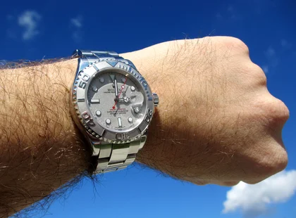 Rolex Yachtmaster on the wrist