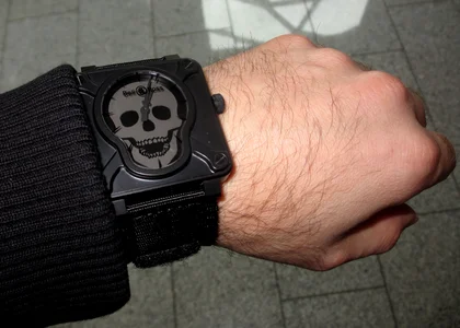 Bell & Ross Airborne II Skull Watch black