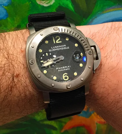 Panerai PAM 25 Watch on a Nato-Strap