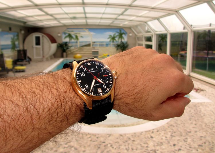 Große Fliegeruhr IWC RABAT Wristshot