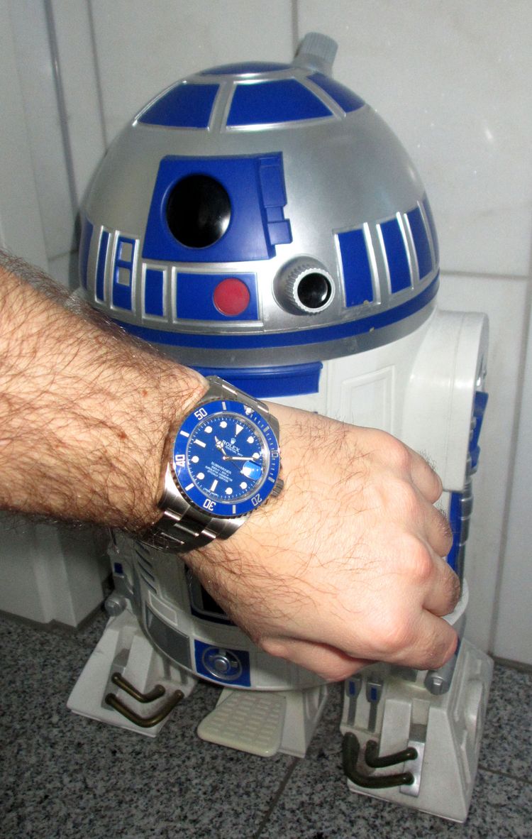 Rolex Submariner Weissgold in R2D2 blau