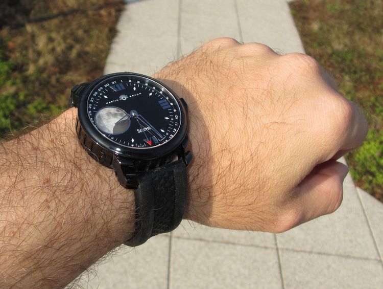 Martin Braun Selene Uhr PVD schwarz Wristshot