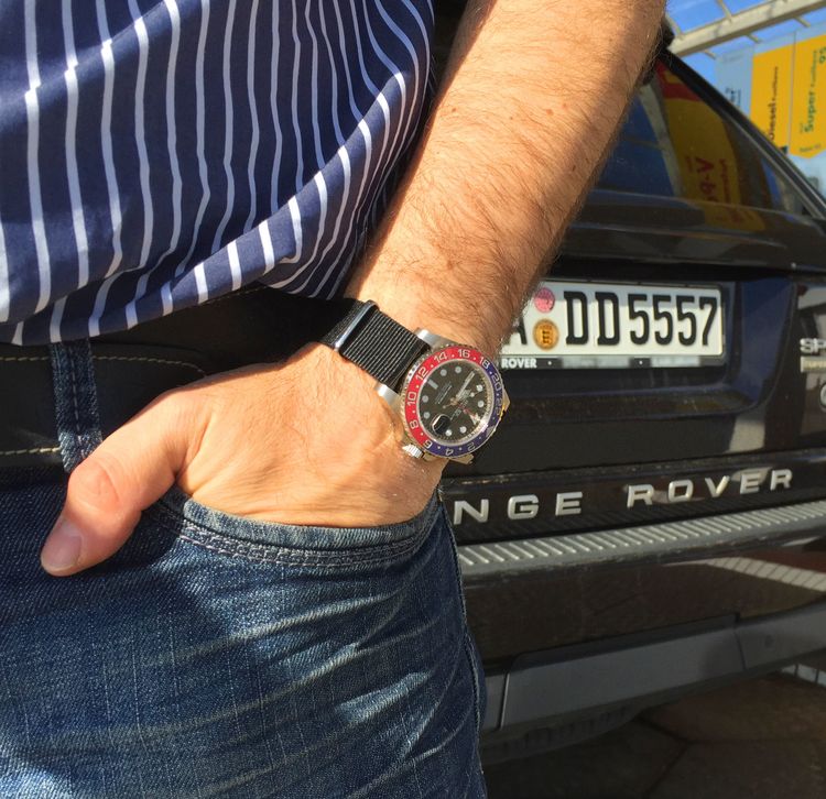 Neues Modell der Rolex Pepsi Uhr mit Nato Armband