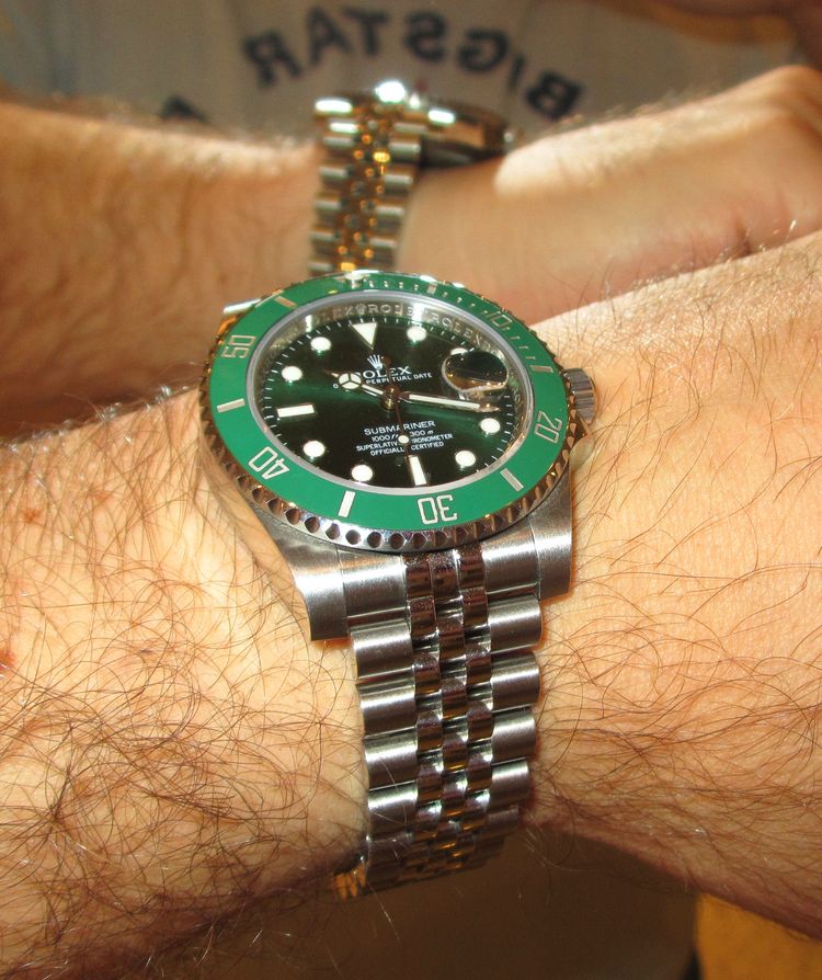 Rolex Submariner Hulk on the wrist