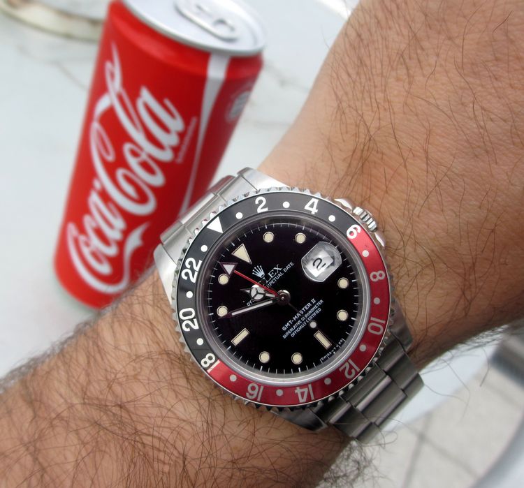 Rolex GMT Master 16710 Coke Wristshot