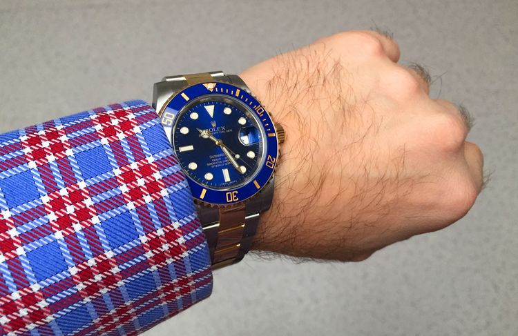 Rolex Submariner 116613lb blau Stahl-Gold