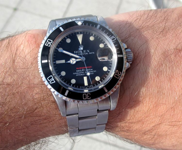 Rolex Submariner Red Wristshot