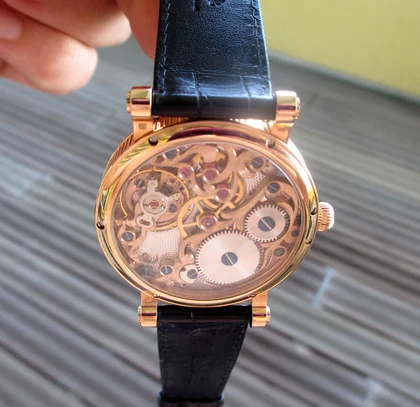 Martin Braun La Belle Skelettuhr Rosegold