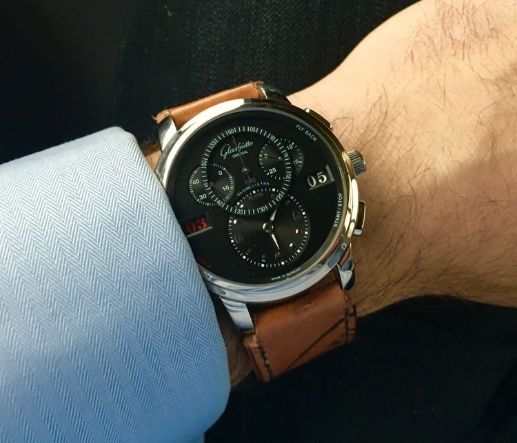 Glashütte Counter Uhr Wristshot