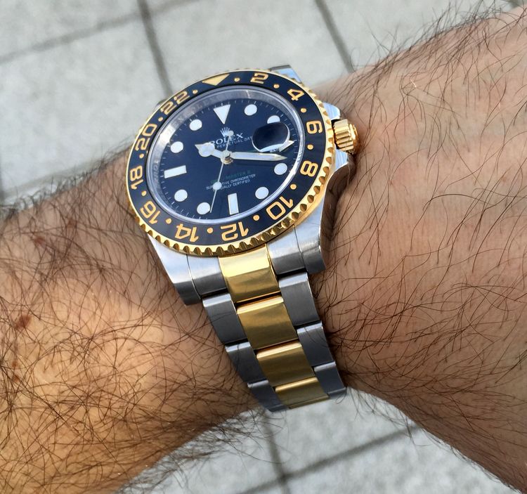 Rolex GMT Master II two tone bi colour am Handgelenk