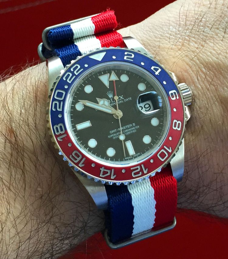 Rolex GMT 116719BLRO Keramik am Handgelenk