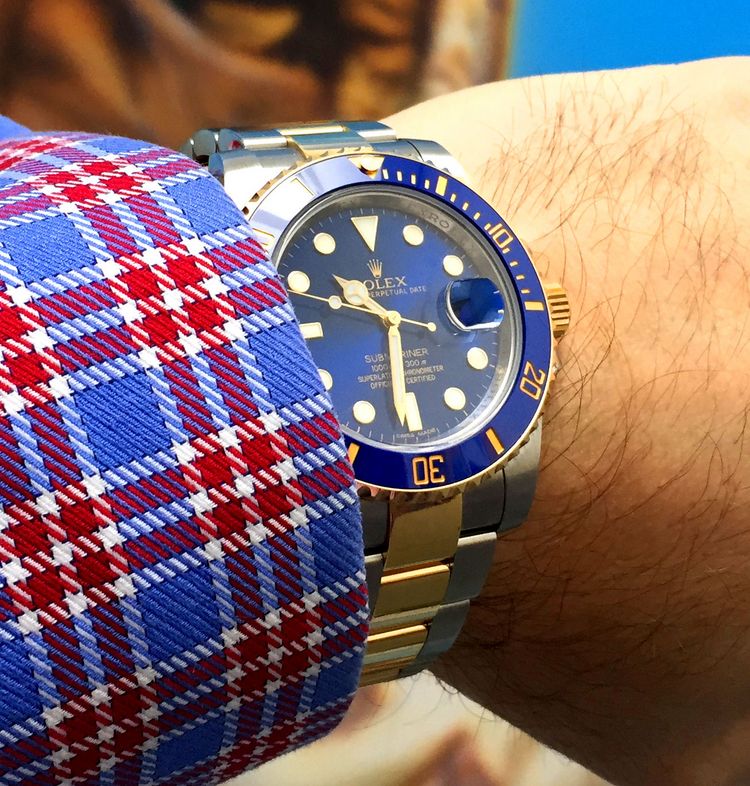 Rolex Submariner 116613lb Sunburst Zifferblatt blau