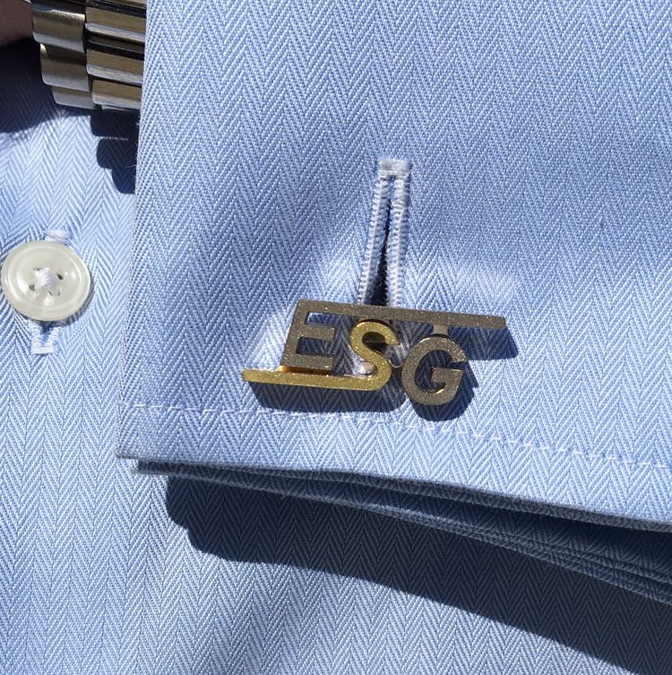 Weiss- und Gelbgold Manschettenknöpfe ESG Weiss- und Gelbgold Manschettenknöpfe ESG
