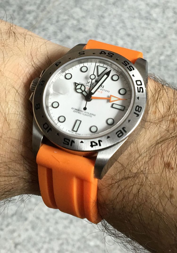 Rolex Exlorer white / orange