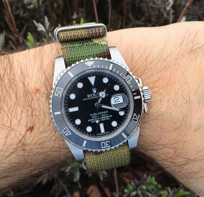 Rolex Submariner mit military Nato Strap