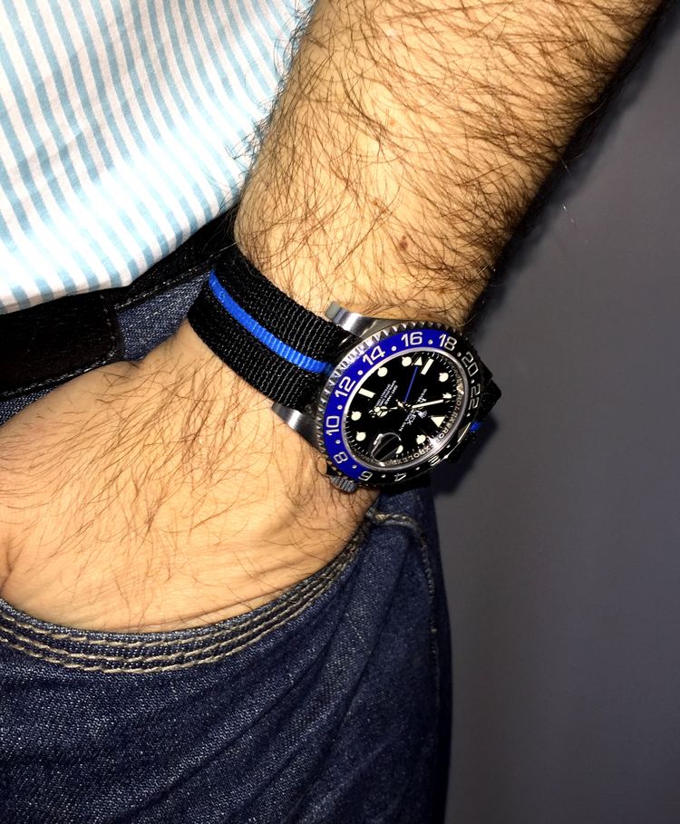 Batman Rolex mit Nato Strap