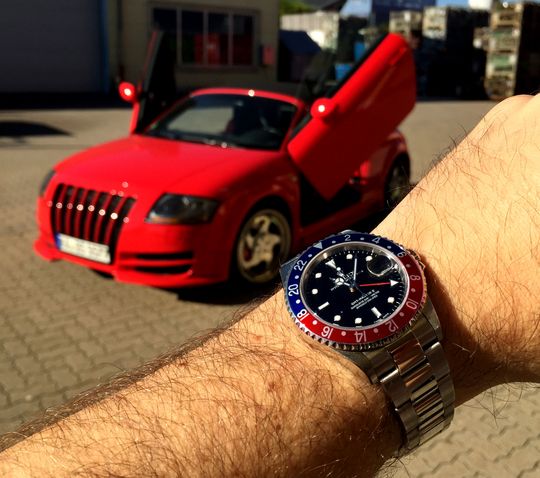rolex pepsi on wrist