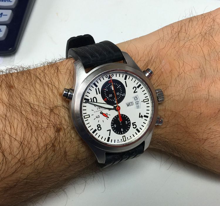 DFB Uhr von IWC am Handgelenk DFB Uhr von IWC am Handgelenk