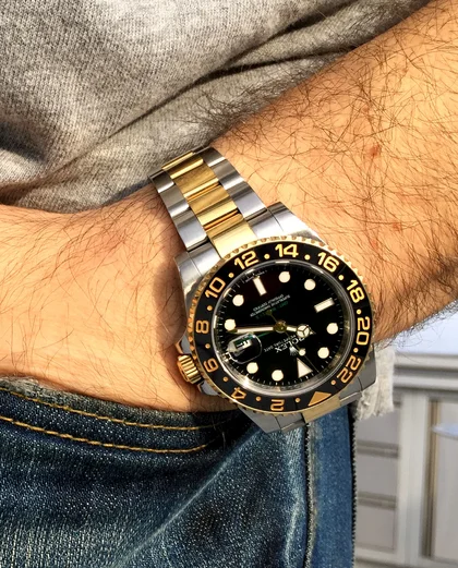 Rolex GMT Master II two tone bi colour wristshot