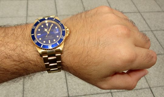 Rolex Submariner Gold Wristshot