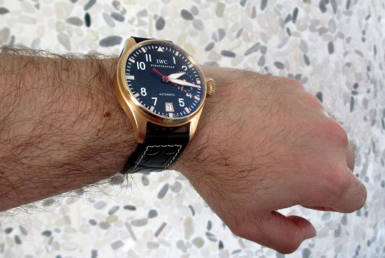 IWC Big Pilot RABAT Uhr 8 Tage Gangresserve Rosegold Wristshot