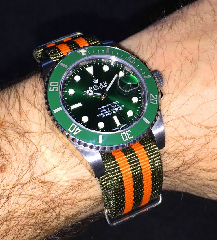 Rolex Submariner grün mit Nato Strap