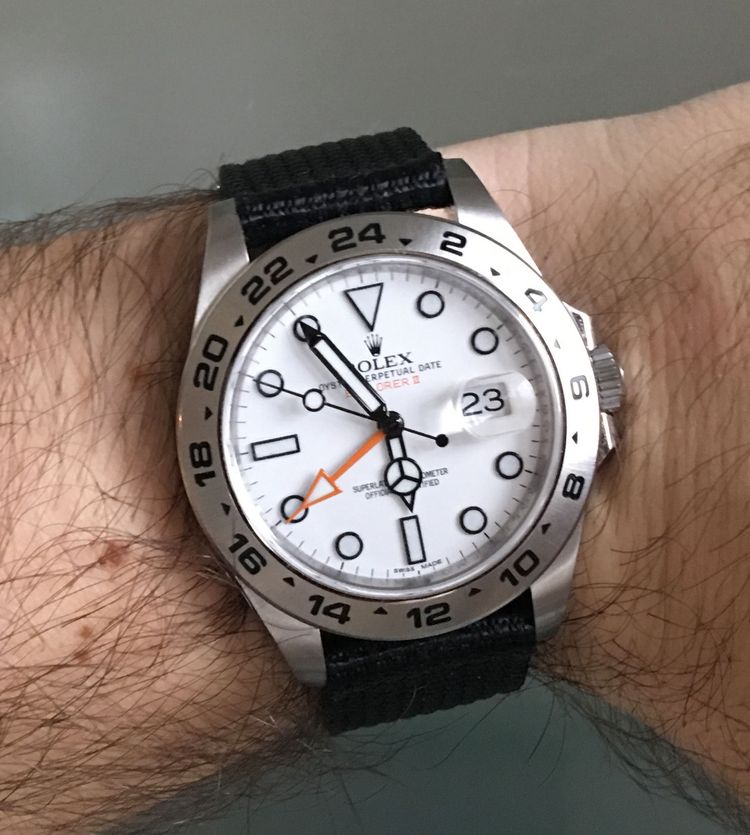 Rolex Exlorer white on the wrist