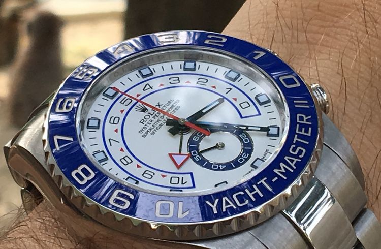 Rolex Yacht-Master II getragen am Arm