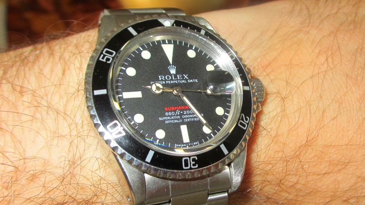 Wristshot einer Rolex Uhr Wristshot einer Rolex Uhr